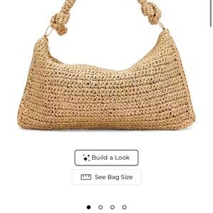 Revolve Khaki Shelly Crochet Woven Straw Shoulder Bag - Natural